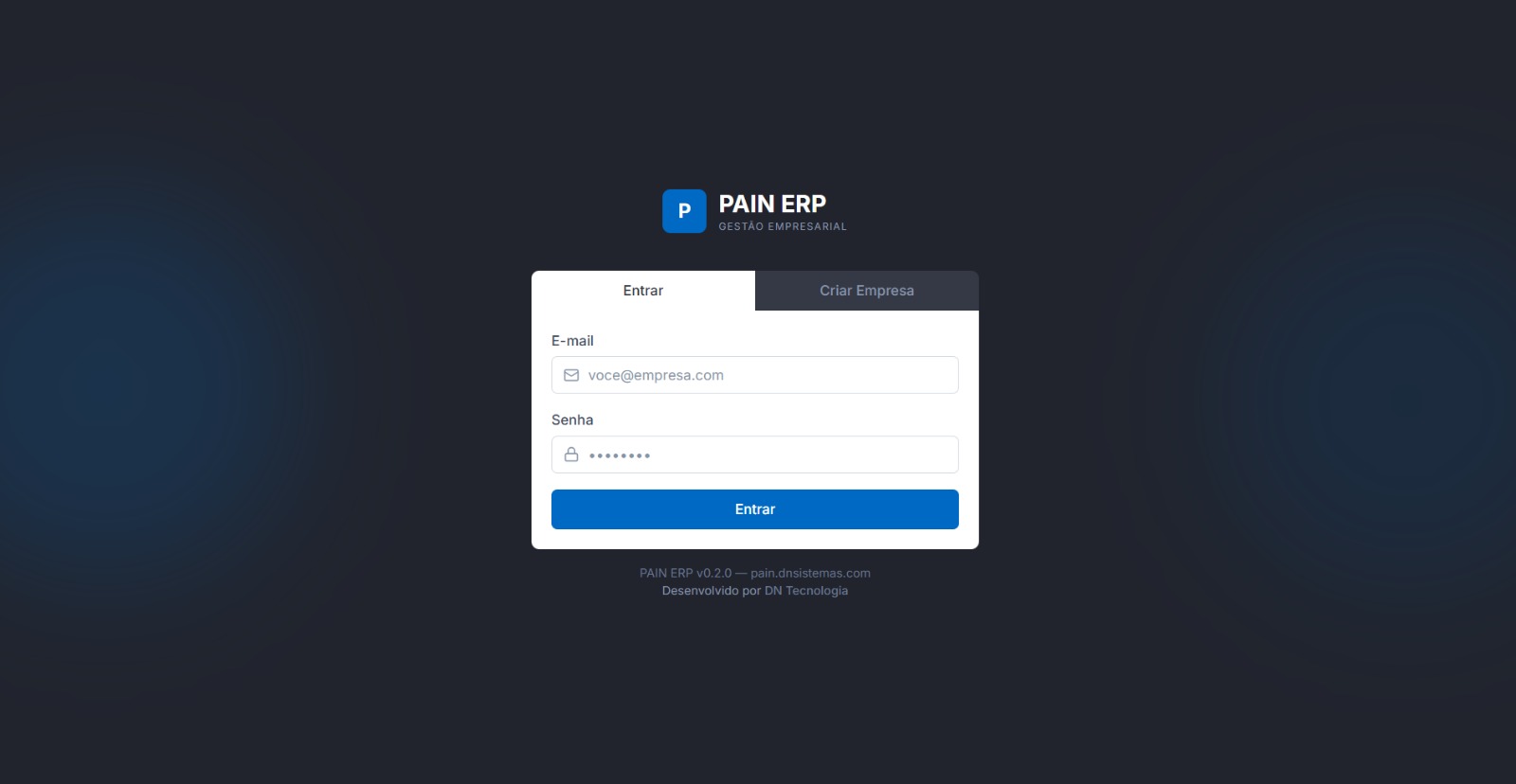 PAIN ERP - Sistema de Gestão Empresarial